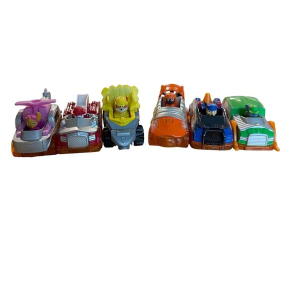 Paw Patrol Fire Speed Action Pups in Mini‎ Push Vehicles Set of 6 Skye Rocky - Picture 1 of 5
